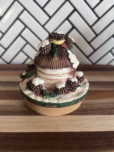 (2) White Barn Candle Co Lids Christmas Winter Santa Toppers For 9oz Glass Jar - Picture 3 of 7