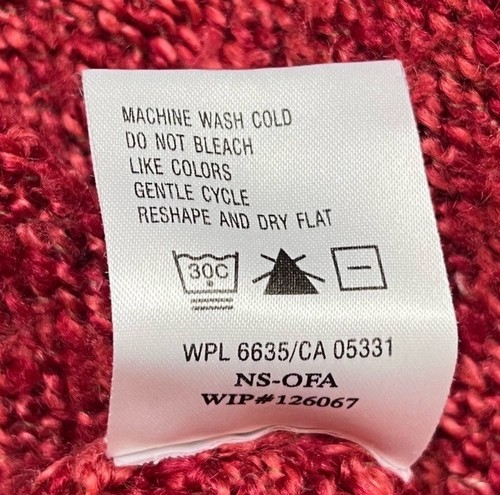 Woolrich Pullover Sweater Women's Medium Red 1/4 Zip Mock Neck Knit Lambswool - Picture 15 of 15
