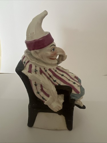 Staffordshire 19.Jh. MR PUNCH Porzellan Deckeldose / Schmuckdose (Punch & Judy). - Bild 5 von 21