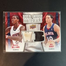 2009-10 Upper Deck  Dual Game Materials Mike Bibby, Marvin Williams #DG-WB (MEM)