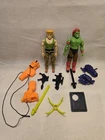 GI Joe: Street Fighter 2 Blanka & Guile Vintage 1990 Clean & Tight Joints Nice !