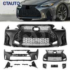 For 2021-2023 Lexus IS350 500 Front Bumper Assembly Grille Grill w/Sensor Holes