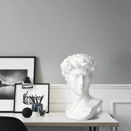 Statua greca di David 11 pollici, busto romano scultura mitologia greca per arredamento casa - Foto 4 di 8