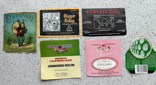 Lote Vintage 35 Etiquetas Individuales de Vino (78 en total); Lista detallada a continuación - Imagen 5 de 5