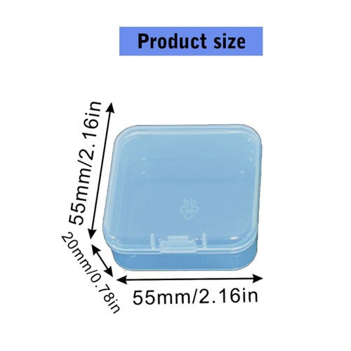 12Pcs Colorful Plastic Storage Containers Stackable Small Square Boxes with Lid - Picture 8 of 12