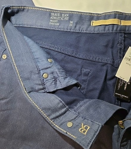 Neu mit Etikett Banana Republic Reisejeans sportliche Passform 36 × 32 marineblau. - Bild 6 von 7
