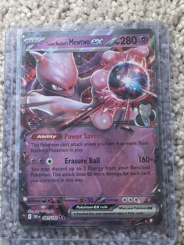SV10: Destined Rivals #081/182 Team Rocket's Mewtwo ex - Picture 1 of 2