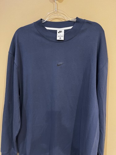 Camiseta Nike Sportswear Essential Algodón Cuello Simulado Para Hombre Talla XL DD7028-437 Azul Cremallera - Imagen 4 de 11