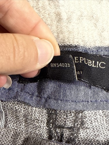 Banana Republic Aiden Shorts Mens Size 35 Gray Linen Blend Preppy Casual - Picture 9 of 13