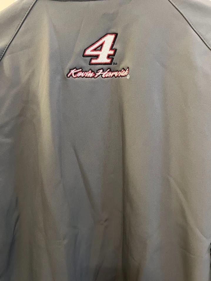 Kevin Harvick 2014 Chase #4 Budweiser Gray Full Zip Soft Shell Jacket - Image 2 of 4