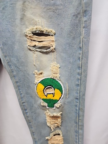 Markenlos Hip Hop Cartoon Street Herren 34 Distressed Jeans Y2K 90s - Bild 7 von 17
