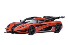 Autoart KOENIGSEGG One:1 Orange/Carbon Black/Silver Diecast Model Car 20044 NEW