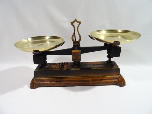 ANCIENNE BALANCE A PLATEAU 1 KG INSTRUMENT DE MESURE OLD SCALES ALTE WAAGE - Picture 15 of 15