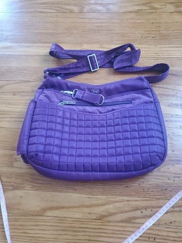 Lug Quality Nylon Washable Purple Shoulder/crosbody Bag Unisex  - Picture 2 of 16