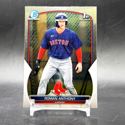 2023 Bowman Chrome 1st Roman Anthony Rookie Boston Red Sox Baseball Trading Card
