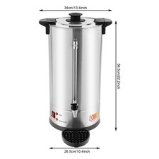 Commercial Electric Coffee Pot 25L Hot Water Dispenser Stainless Steel Urn NEW