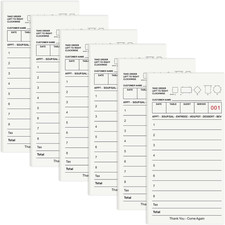 6 Pack Server Note Pads, Natural Guest Checks Books for Servers, Server Pads, To