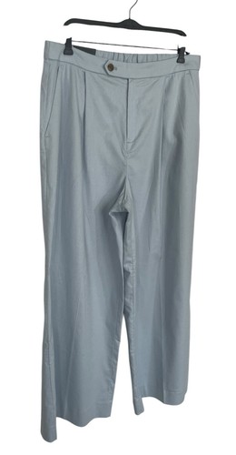 NWT Banana Republic Wide Leg Linen Blend Pants Coastal Size 14 - Picture 3 of 12