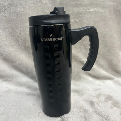 Starbucks Barista 2007 Metallic Dark Stainless Travel Tumbler w/Handle - Picture 5 of 16