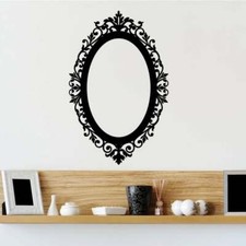 Ornate Oval Frame Vintage Wall Sticker Decal Transfer Design Home Matt Vinyl UK