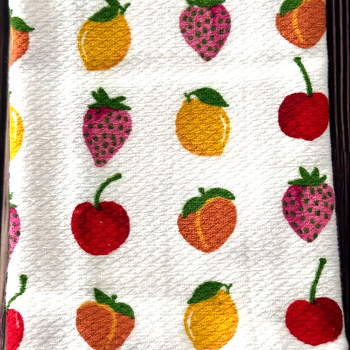 Kate Spade Set of 3 Kitchen Towels Various Fruit 17"X28" 100% Cotton - Picture 4 of 8