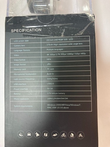 XME M1 Ultra HD 4K Waterproof Action Camera Pro Bundle - Picture 2 of 2