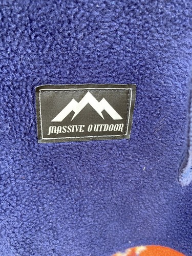 Men's Massive Outdoor Hoodie Multicolor Aztec 1/4 Zip S Pocket Poly Warm Winter - Foto 3 di 14