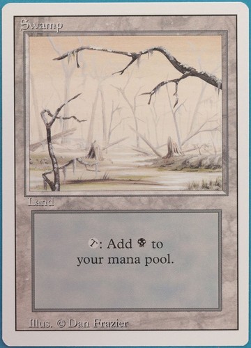 Swamp (B Two Branches) Revised MINT Basic Land MAGIC CARD (ID# 342875) ABUGames - Picture 1 of 2