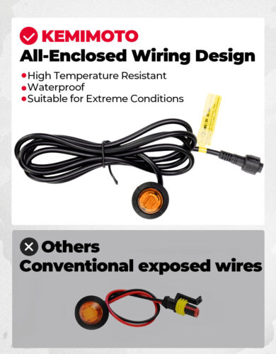 Horn Set w/ LED Turn Signal Lights &Switch for Polaris RZR 900 XP 1000 570 800 - Bild 4 von 10