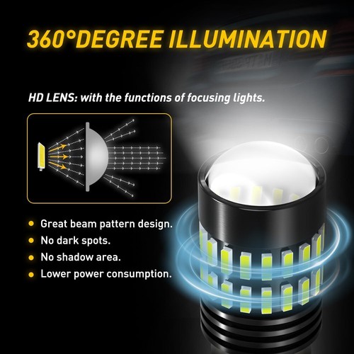 1156 BA15S 48SMD P21W LED Light Brake Reverse Bulb Canbus Error Free 6500K White - Picture 4 of 9