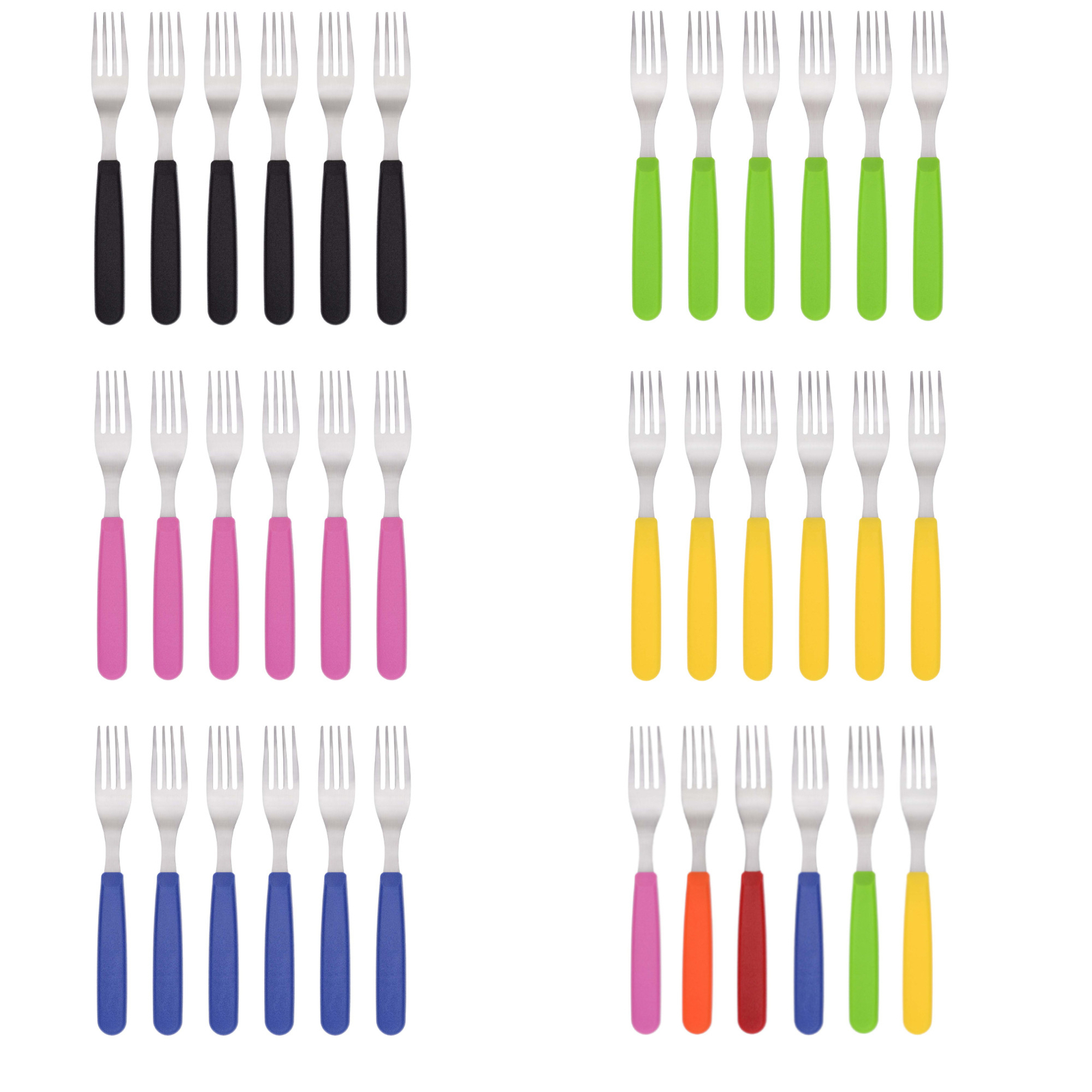 GRÄWE Tafelgabeln, Edelstahl, bunte Griffe