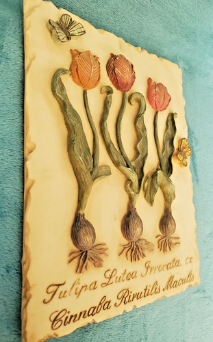 Lot of 4 - Decoline NY - Handmade 3D Resin Flower/Floral Wall Plaques 8.75"x6.5" - Picture 12 of 18