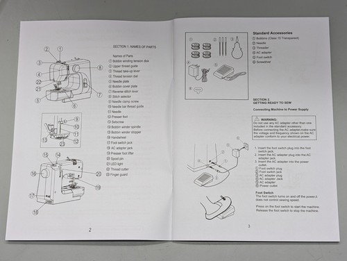 SINGER M1000 Mend & Sew Mending Sewing Machine New Old Stock Open Box F*S - Picture 8 of 13