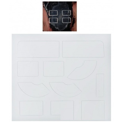 Dan Models 35804A - 1:35 Painting Masks Reeal View Mirror For Hummer, Zvezda Kit - Picture 2 of 6