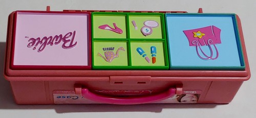 Tara Toy Barbie Accessory Case Pink Plastic Storage Organizer 9" Vintage 1999 - Picture 1 of 15