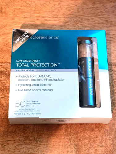 Colorescience (FAIR) Brush-On Sunscreen SPF 50 Mineral Powder Sensitive Skin x3 - Picture 1 of 5