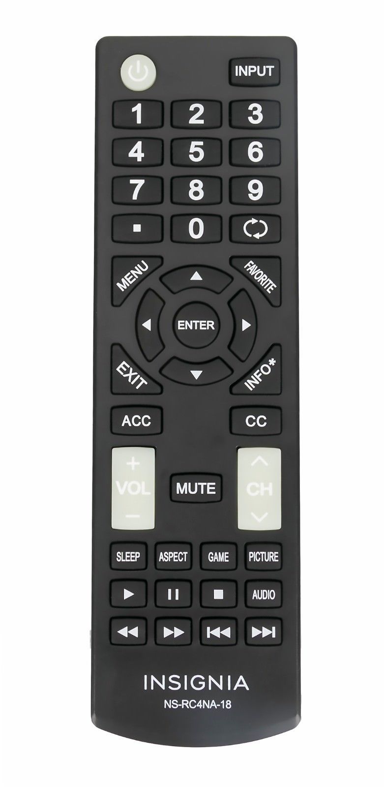 Genuine Insignia NS-RC4NA-18 NSRC4NA18 Remote control for Insignia TVs  New