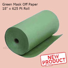 18 Inch x 625 Feet Paint Overspray Green Mask Off Paper Roll Auto Body Prep New