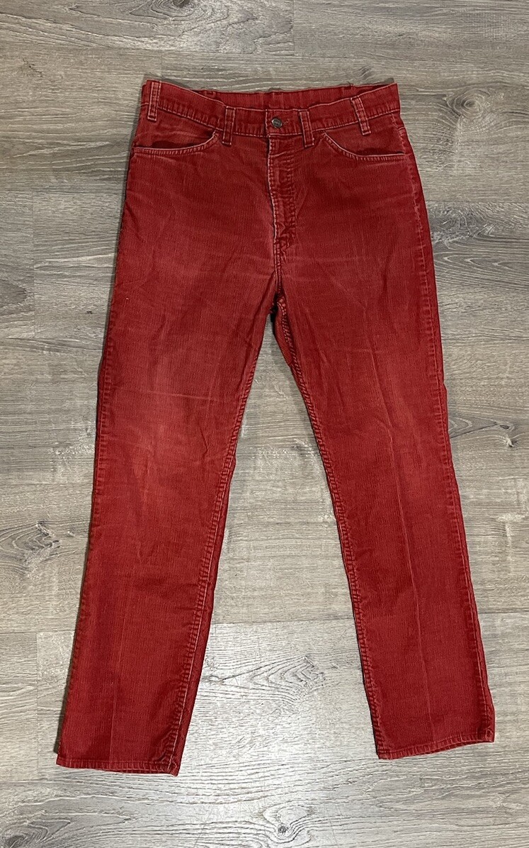 Men's 40x27 | Vintage LEVI'S 519 White Tab Gray Corduroy