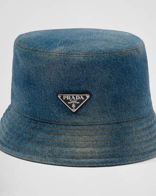 プラダ バケットハット デニム　Sサイズ Brandol / PRADA プラダ 帽子 デニム 三角ロゴ バケットハット L