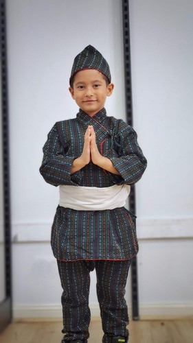 Boys Newari Daura Set Pattern 6 - Picture 3 of 6