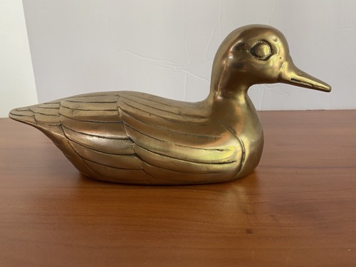 Bronze Ente Gold Vintage Rustikal Dekor Sammlerstück - Bild 2 von 6