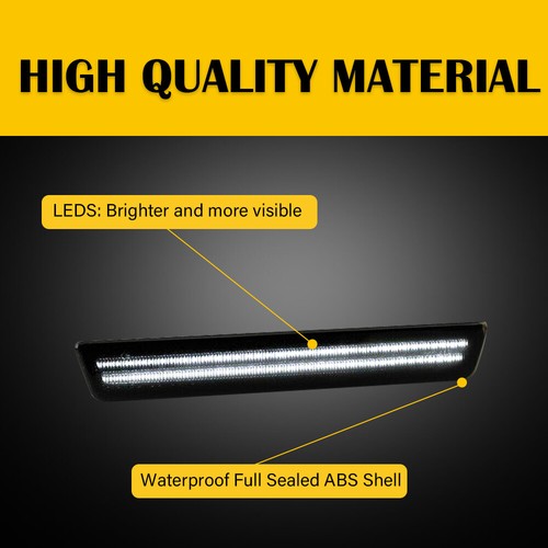 2xSmoked White LED Rear Bumper Lamp Side Marker For Light 15-22 Dodge Challenger - Picture 9 of 12