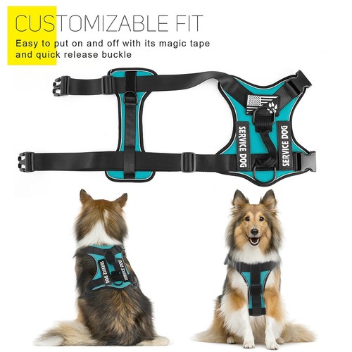 Service Dog Harness, Reflective Dog Vest Harness with 5 PCS Patches, Adjustab... - Picture 4 of 8