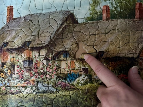 Vintage 1930s TUCO ART PICTURE PUZZLE "Ann Hathaway's Cottage" - missing 1 - Picture 5 of 5