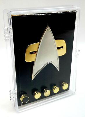 Star Trek Next Generation Communicator Pin Combadge Com Badge Rank 8x4mm Pip