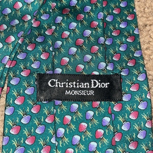 Christian Dior Monsieur 100% Silk Tie Novelty Floral Vase - Picture 6 of 7