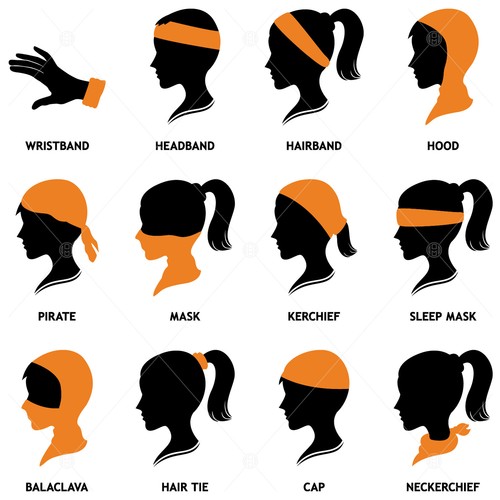Mato & Hash Multi Functional Tube Bandanna Mask Scarf Headband Gaiter - Picture 12 of 153
