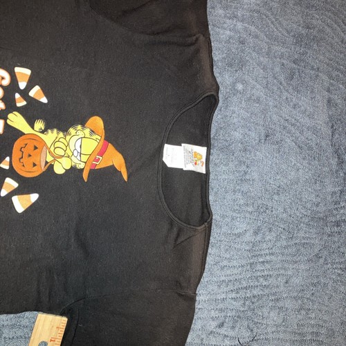 Vintage Garfield Shirt Halloween Women Large Black Jim Davis Long Sleeve Faded - Picture 7 of 8