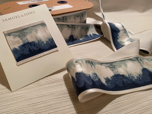 SAMUEL & SONS Skylar Bordüre Lapis 65 % Seide Passementerie Borte 96 $ Einzelhandel BTY - Bild 1 von 22